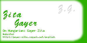 zita gayer business card